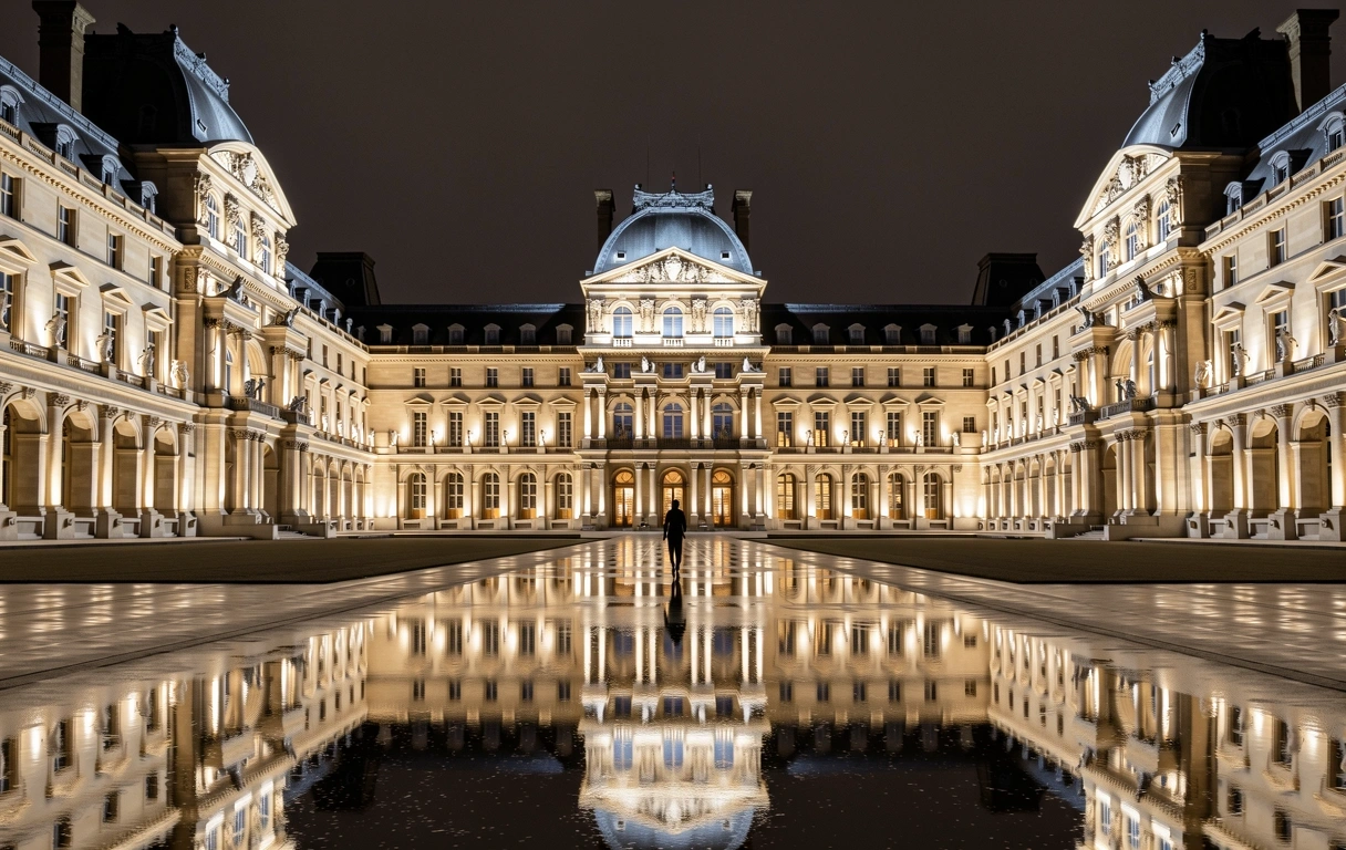 Der Louvre bei Nacht