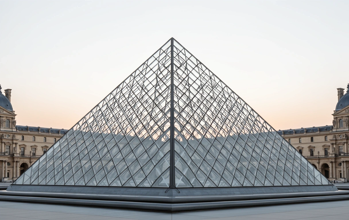 Der Louvre bei Dämmerung